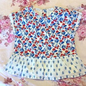 Baby Gap Floral Peplum Top 4T